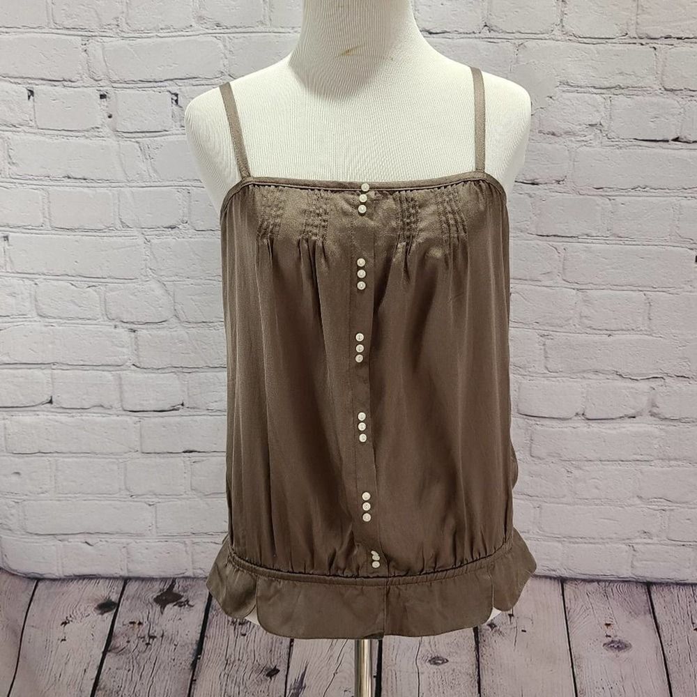 GAP brown spaghetti straped tank top - Picture 2 of 14